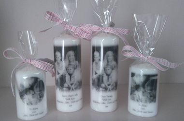 Customizable photo candles