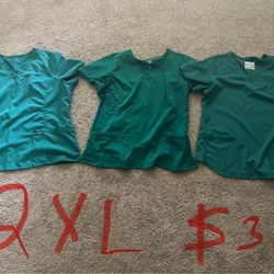 Hunter Green Scrubs- Price/Sizes on each pic