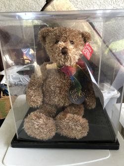 Oscar De La Hoya autographed teddy bear