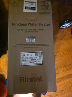 New rinnai tankless water heater