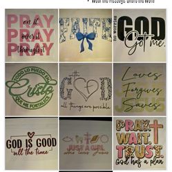 Faith-Based DTF Gang sheet for shirts (10 Transfers)