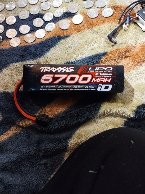 Traxxas 2890X 4S 14.8V 6700mAh 25C Lipo Battery w/ID Connector : X-MAXX 8S
