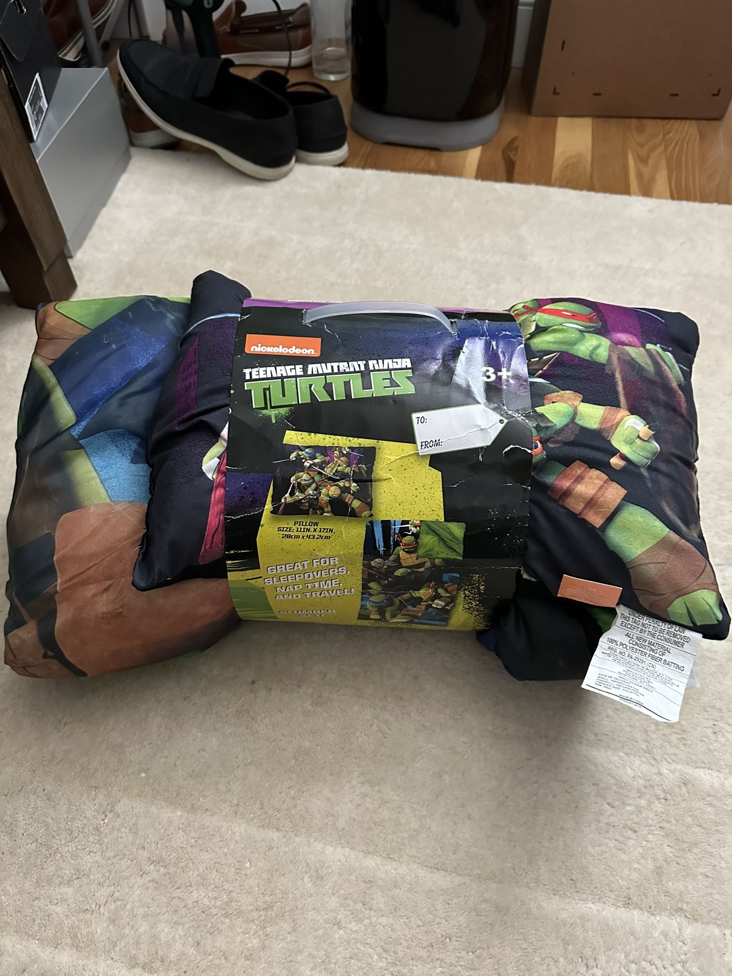 Teenage Mutant Ninja Turtles  Sleeping Bag And Pillow