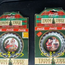Christmas Ornaments (2) Vintage Coca-Cola Ornaments