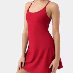 HALARA Sport Tennis Golf Red Dress Sz S NWOT Built-in Shorts