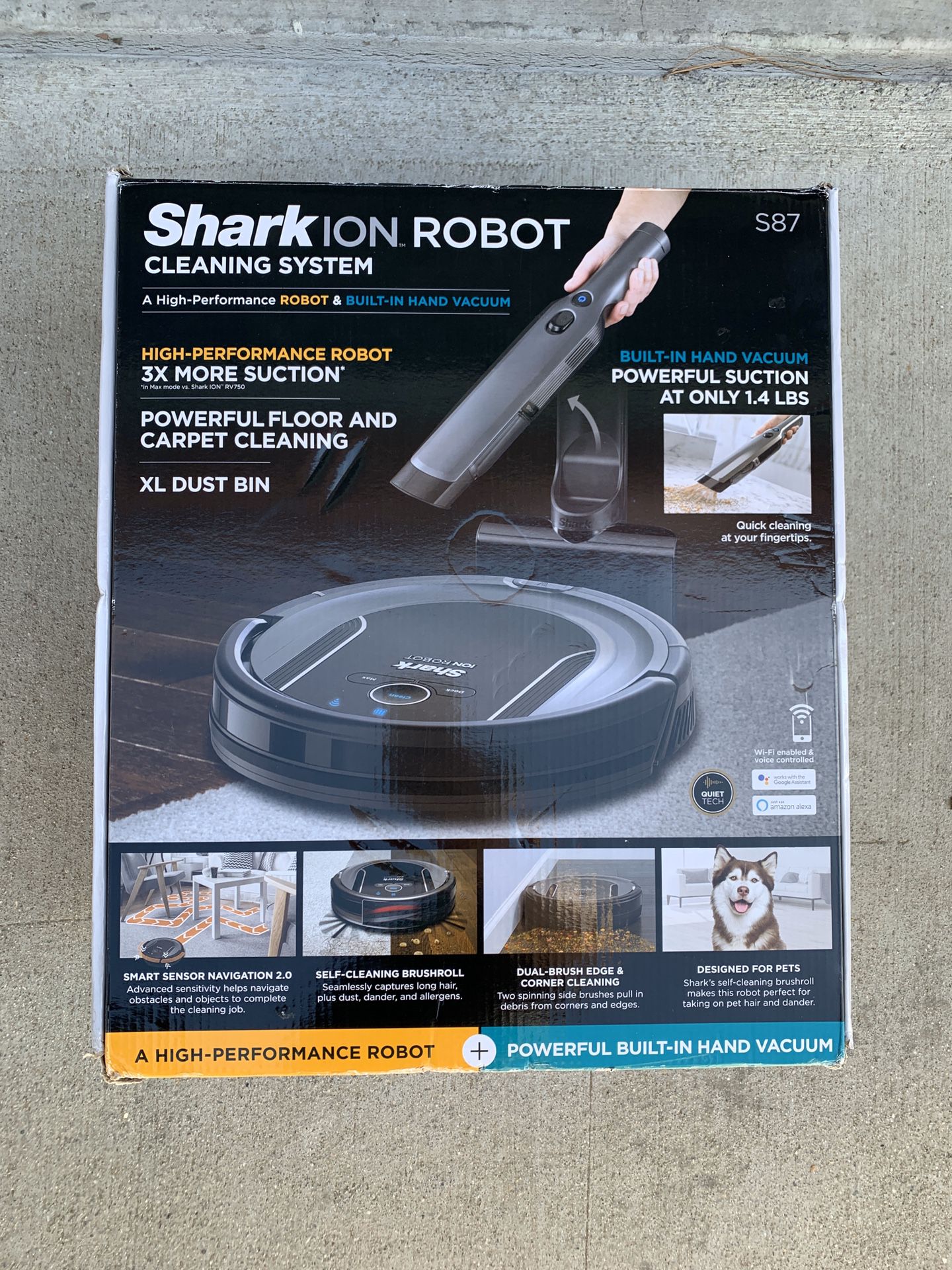 Shark ION Robot Vacuum APP-Controlled with handheld Vacuum S87