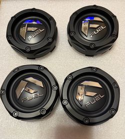 Fuel Wheels Rim Center Caps (4) New