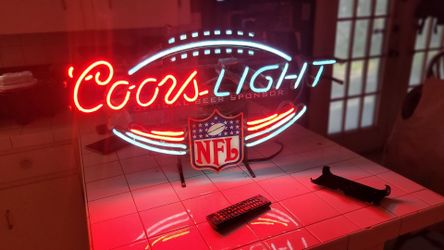 Coors light neon nfl sign