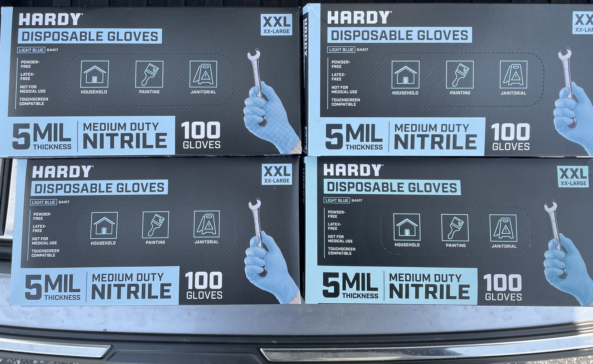 4 Boxes Of XXL 5 Mil Nitrile Gloves $ 32