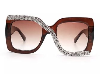 Red bling glasses