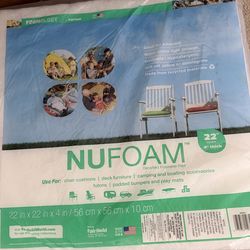 2 New Fairfield NuFoam Pad, 22" by 22" by 4"