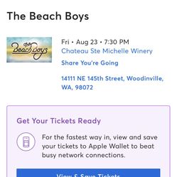 Original Beach Boys Tickets Tonight