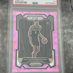 2023-24 Prizm Victor Wembanyama Pink Ice PSA 10