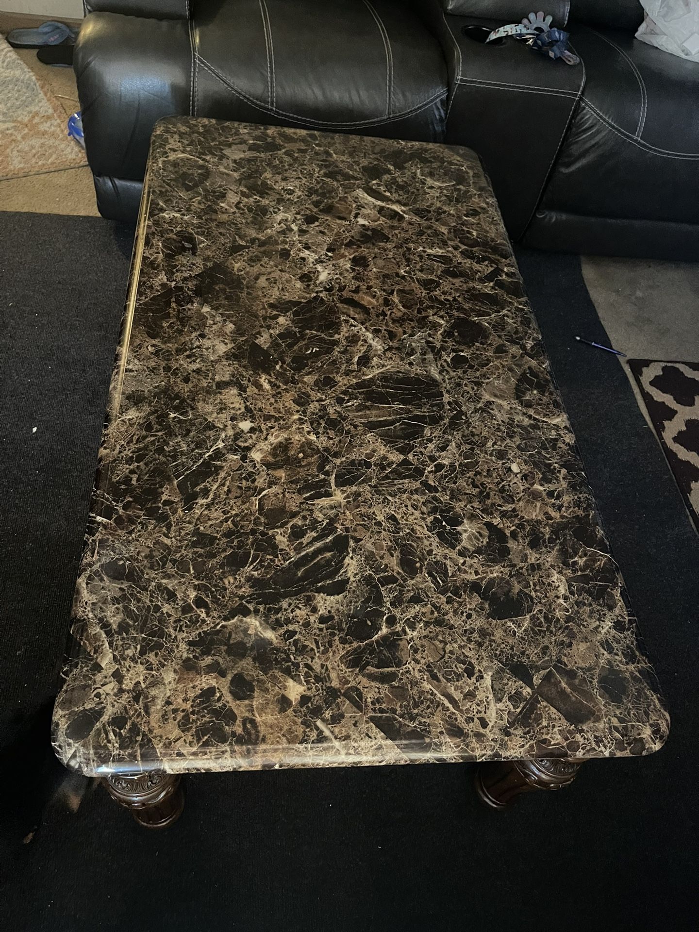 Marble Coffee Table And End Tables