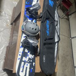 Symbolic Snowboard, With Helmet, Goggles, And Bag 