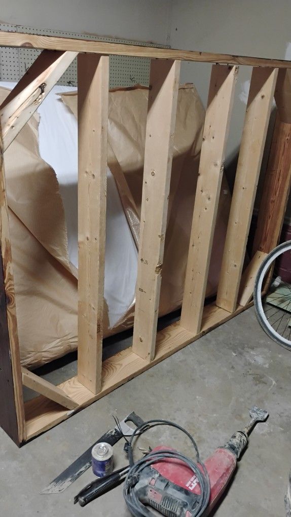 Solid Wood Queen Size Floor Bedframe