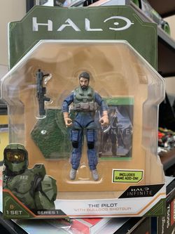 Halo Infinite World Of Halo: The Pilot Figure w/ Game Add-On 2020 Series 1 NEW