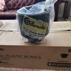 12 oz Black Plactic Bowls