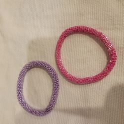 Pink And Lavender Bracelet Set