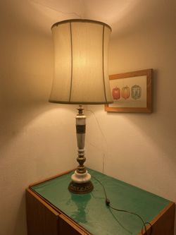 Marble Bronze/Brass Lamp