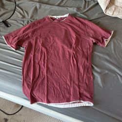 FASHIONOVA MAROON LAYERED T-SHIRT