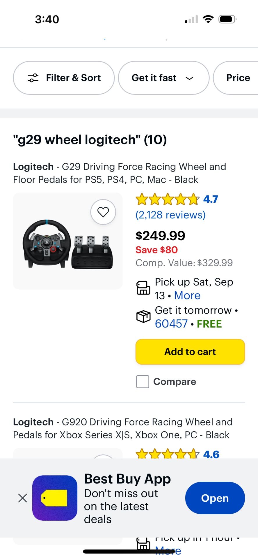 Logitech G29 Driving Force For PS3-4-5