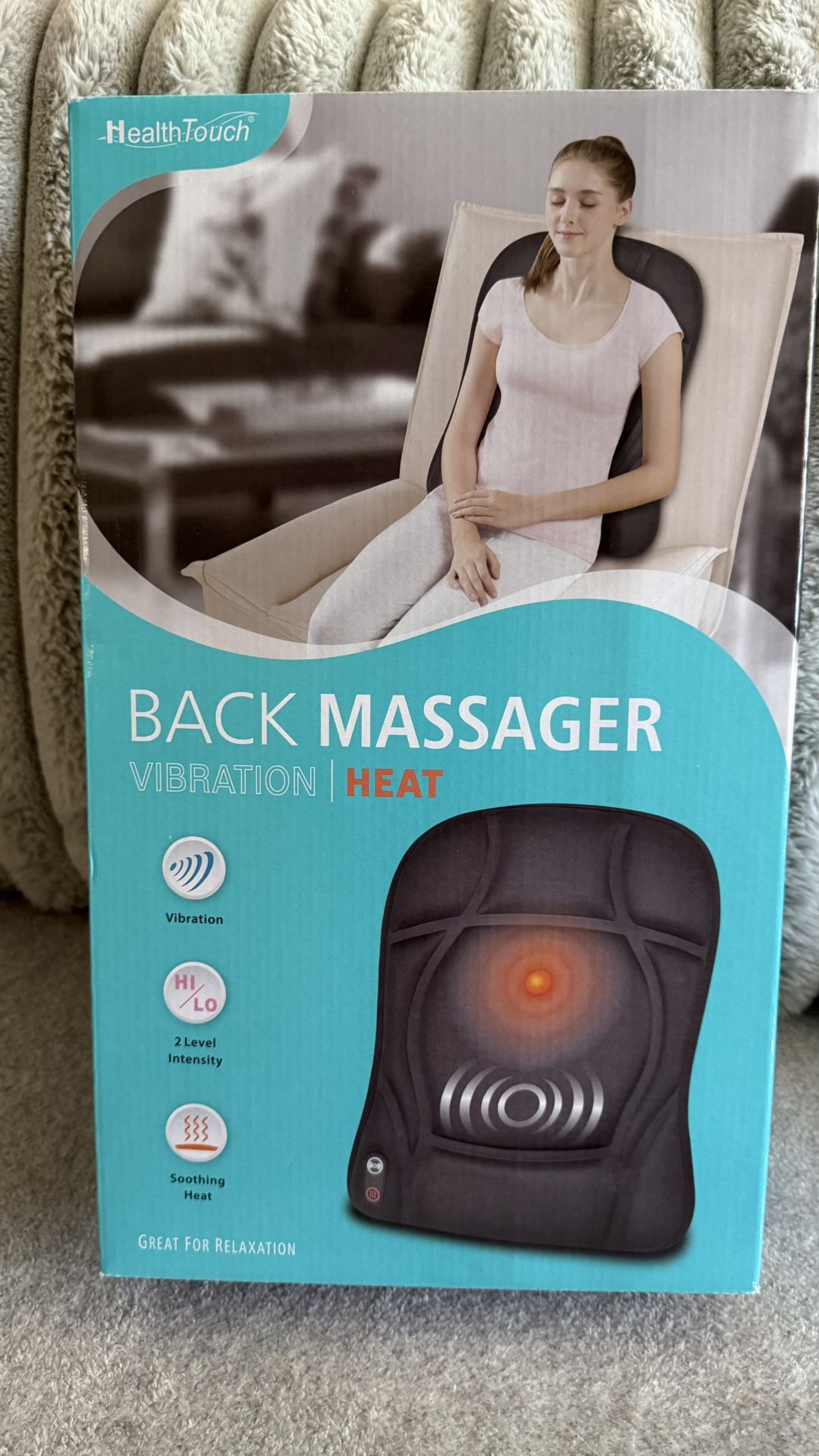 Back massager with heat