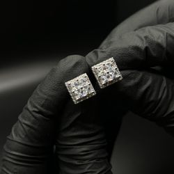 Silver Diamond Earrings For Men