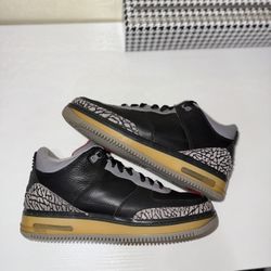 Jordan 3 Retro x Nike Air Force 1 Fusion “Black Cement” - Size 8.5
