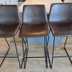 Soft Leather Bar Stools