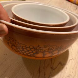 Pyrex Mixing Bowl Set Vintage 