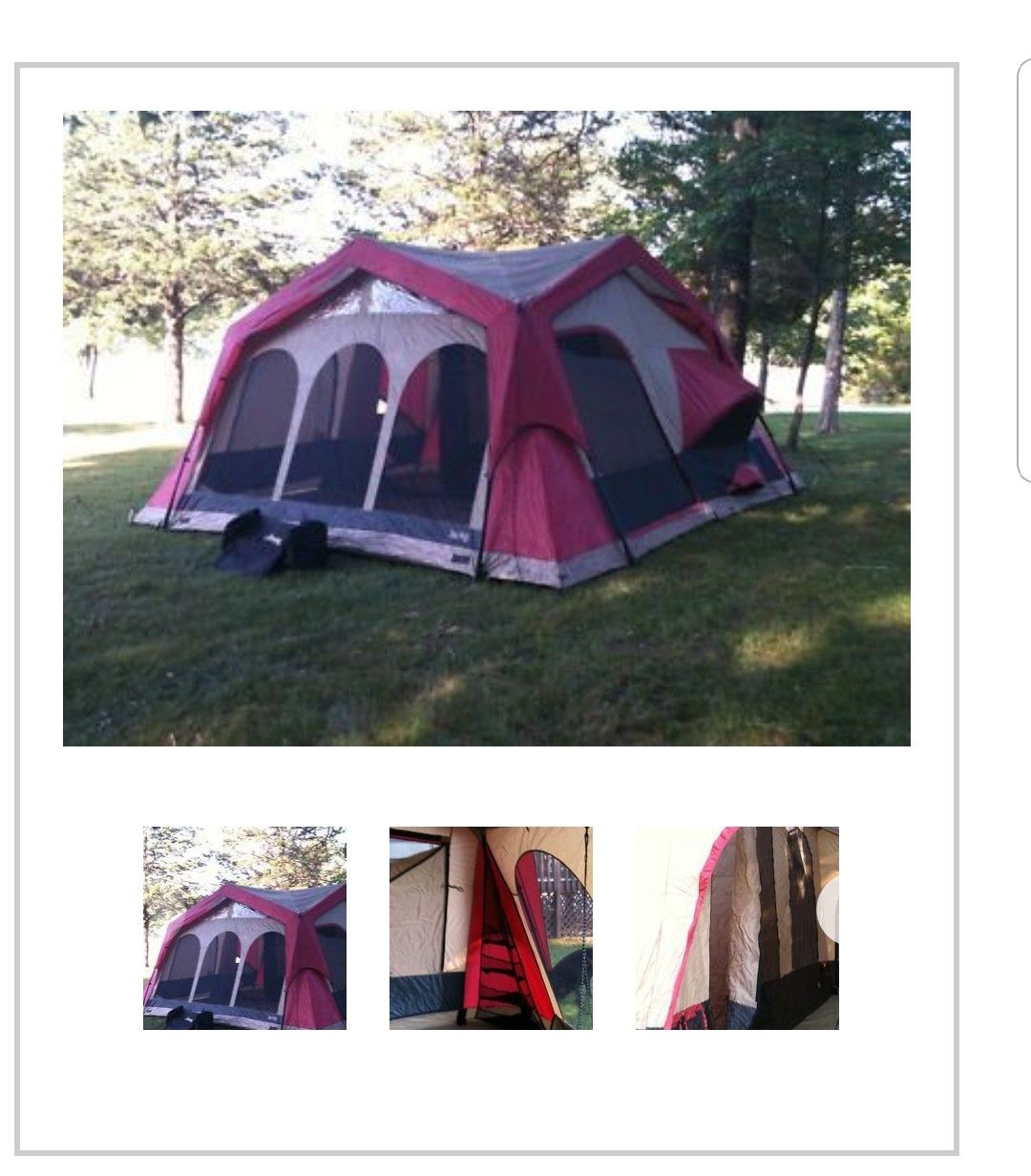 Jeep 15 x 15 8 - 10 person tent with deviders