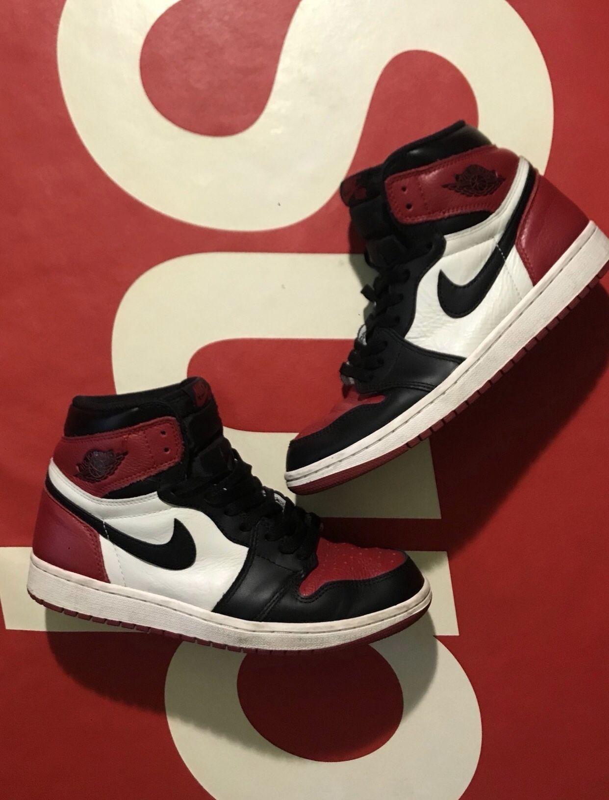 Jordan 1 Bred toe