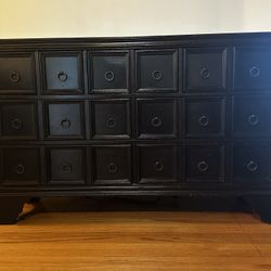 Pottery Barn Compton 10-Drawer Espresso Brown Console