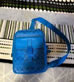 Blue Coach Unisex crossbody bag