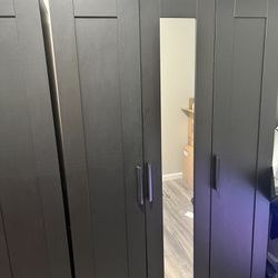 IKEA  Wardrobe with 3 doors, black