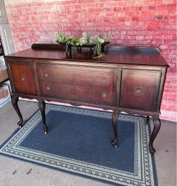 Antique buffet sideboard solid wood walnut