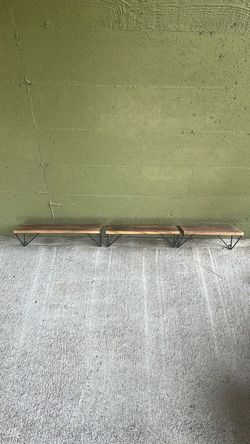 Wooden wall shelves