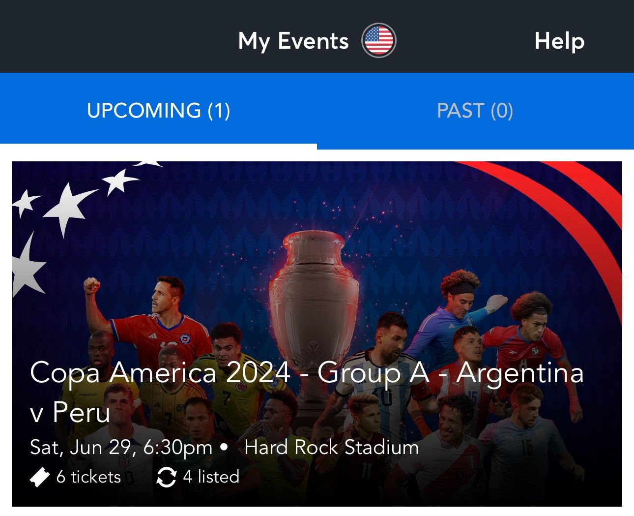 Copa América 2024 - Argentina v Peru (4) Tickets
