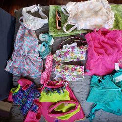 Summer Swimsuits, Etc For American Girl Dolls Or Any 18 Inch