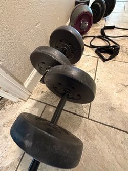 Adjustable Dumbbells Set with Weight Plates