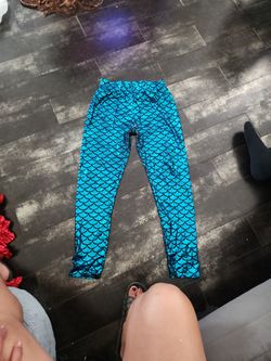 Mermaid teal pants Stetch large