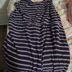 Striped Black And Red Rompers Set