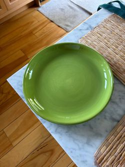 Large Green Ceramic Serving Bowl
