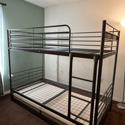 Bunk Bed With Trundle + 1 Mattress + Free Sheets