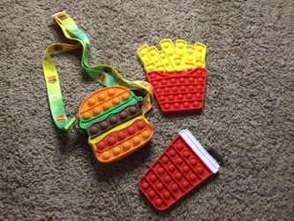 Food PopIt Set Includes Hamburger Purse