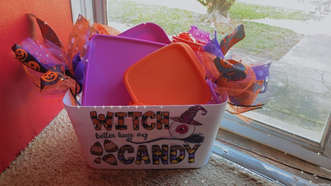 Halloween Tupperware Bucket