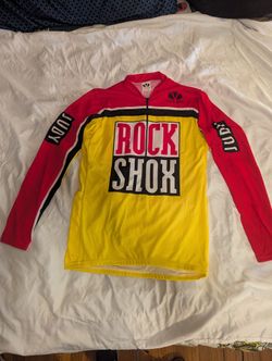 Vintage 90s Rock Shox Judy Voler Jersey Cycling Bicycle Large Rare
