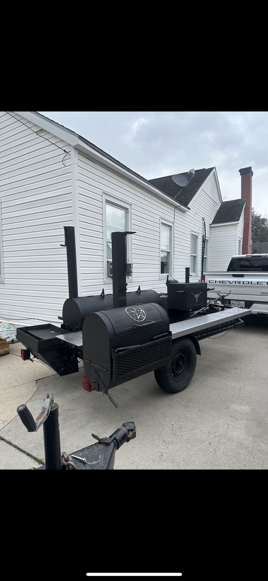 Trailer with BBQ Smoker