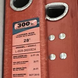 28’ Fibreglass Ladder With Hooks And Leveler 